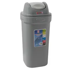 BASA - Papelera de Polietileno Gris 50 L