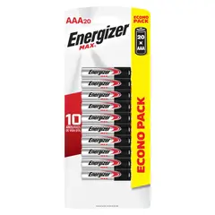 ENERGIZER - Pack de 20 pilas alcalinas AAA 1.5V