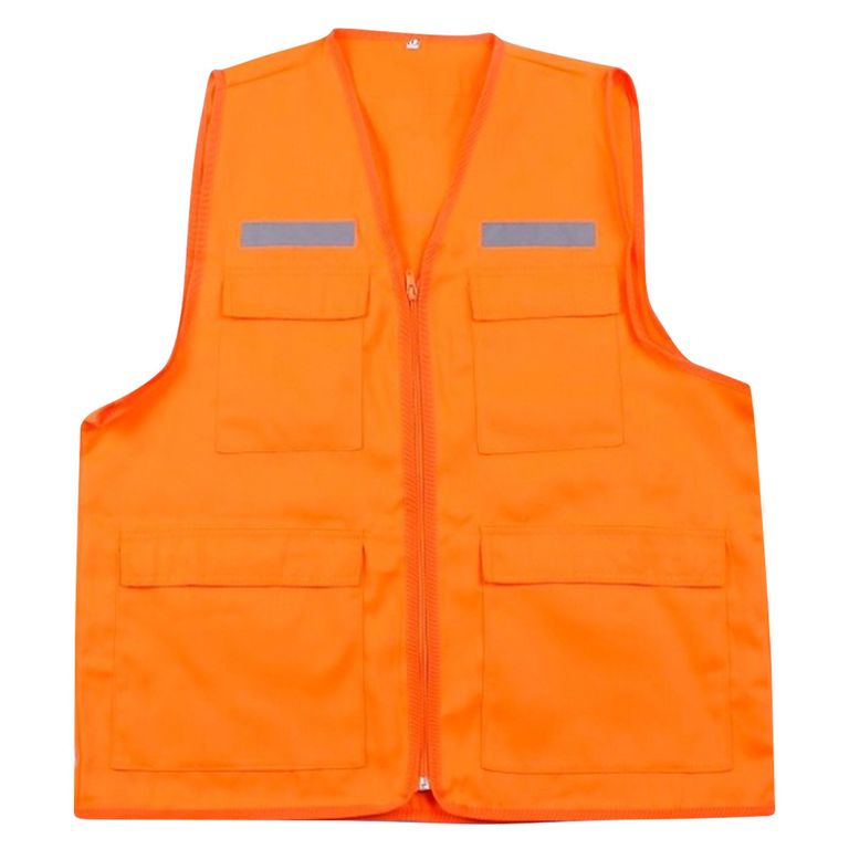 Chaleco Reflectivo Básico Dril Naranja Talla L