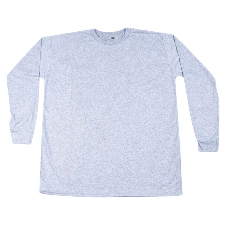 Polo de Trabajo Manga Larga Plomo Talla L