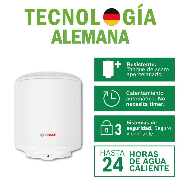 Terma Eléctrica Bosch Comfort 50 Litros + Kit de Instalación