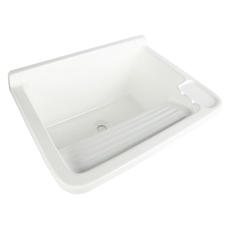 Lavadero de Ropa de Fibra de Vidrio con Escurridero Una Poza 60x45x26cm