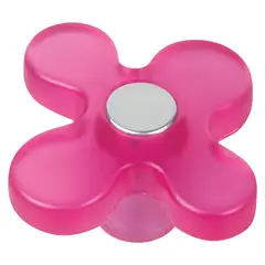 FIXSER - Jalador de Perilla Flor Plástico ABS Magenta Cromo Mate 43 mm