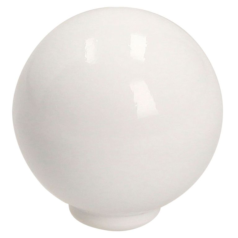 Jalador de Perilla Plástico ABS Blanco Brillo BL1SS 29 mm