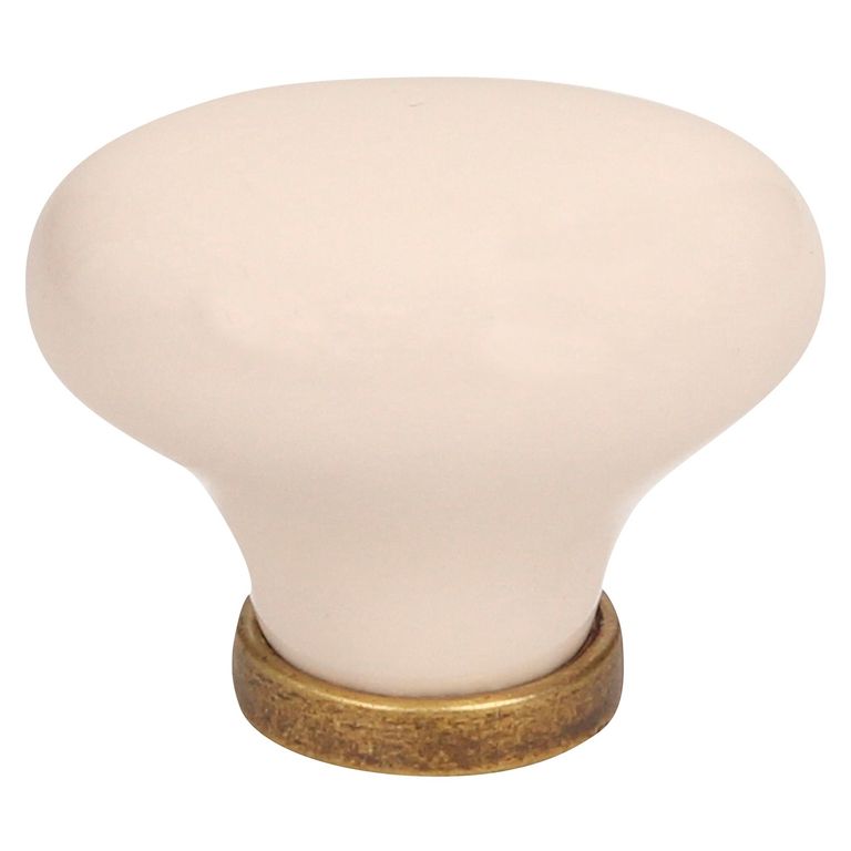 Jalador de Perilla Porcelana Base Flor 30 mm