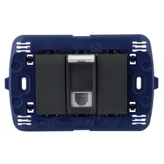 BTICINO - Toma Telefonica Living Light Negro