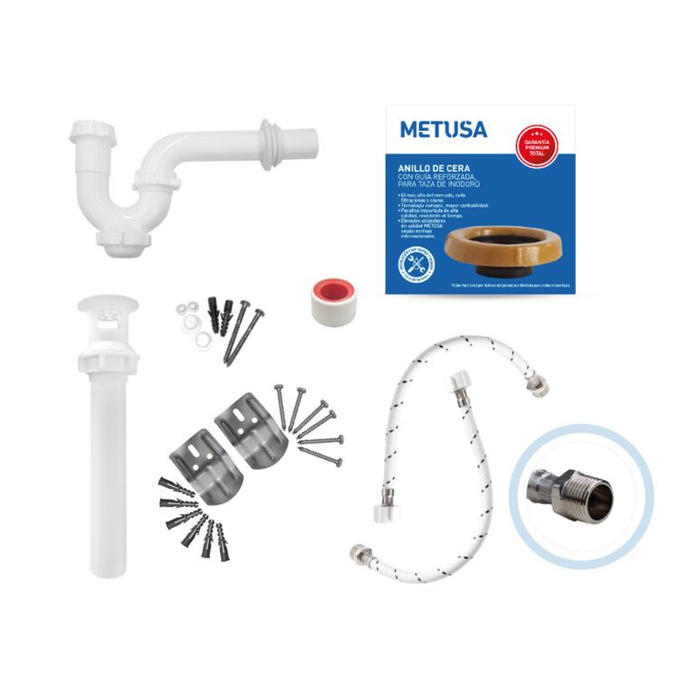 Kit de Accesorios 1/2 Baño Económico