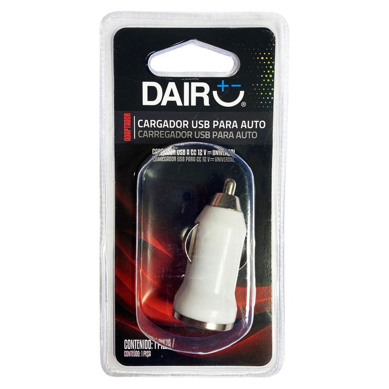 Cargador Automóvil USB-DC12V Blanco