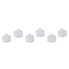 JUST HOME COLLECTION - Set 6 velas Decorativo Plástico Blanco 3.8x4cm