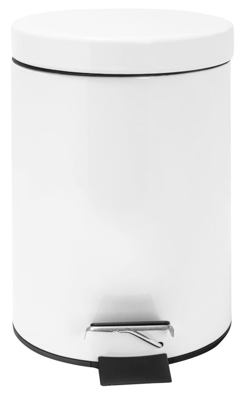 Papelera Metálica con Pedal Blanca 3L