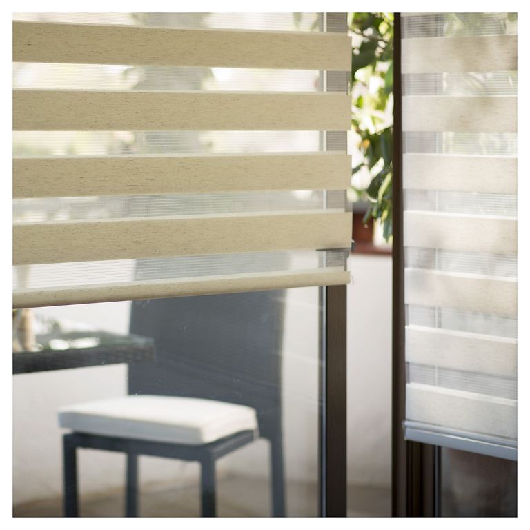 Cortina Roller Día/Noche Lino 80x165cm Beige