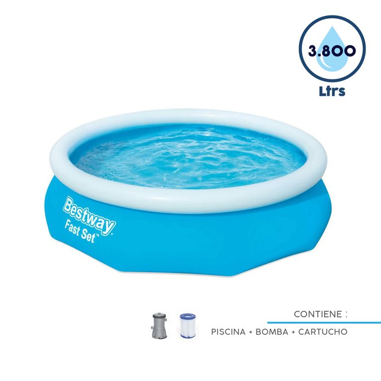 Piscina Inflable 305x76cm Fast Set + Bomba de filtrado