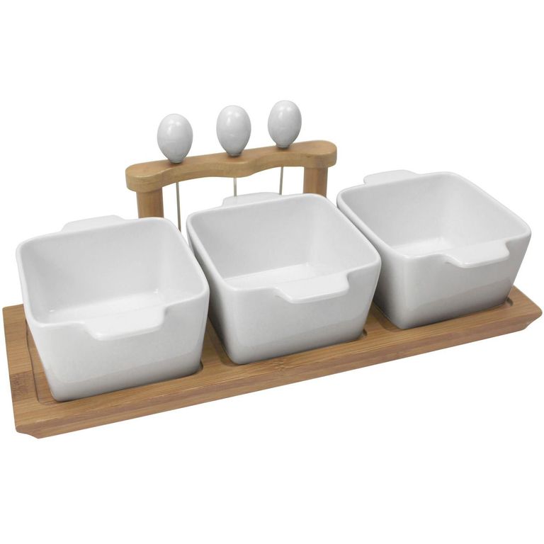 Set de 3 Fuentes para Piqueo con Accesorios
