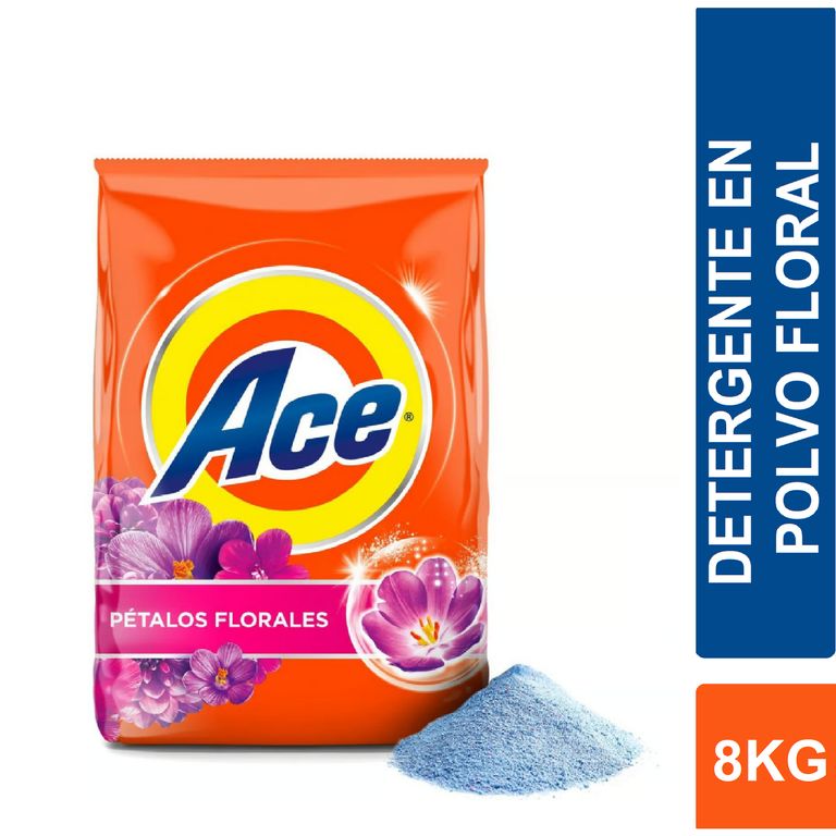 Detergente En Polvo Ace Floral 8Kg