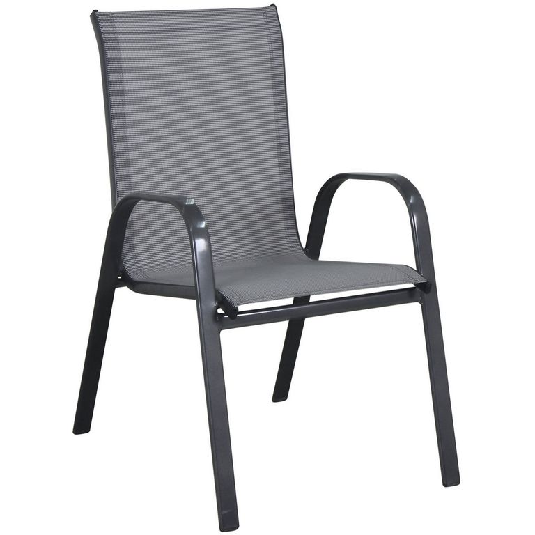 Silla de Metal Apilable Sling Gris