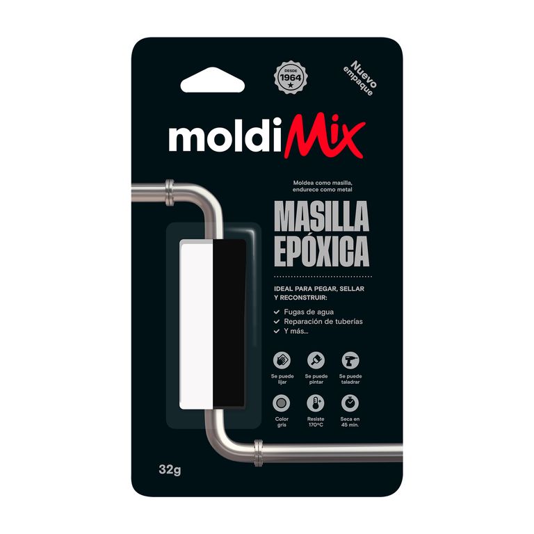 Adhesivo Epóxico Moldeable Moldimix Gris 32G