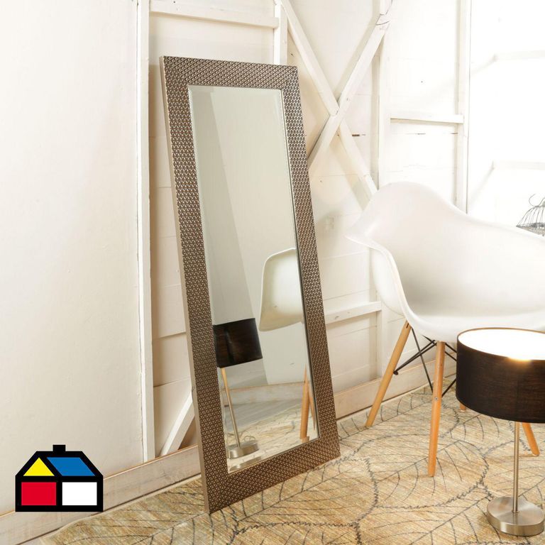Espejo Decorativo Rectangular Forma Dorado 120x50cm