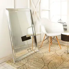 JUST HOME COLLECTION - Espejo Decorativo Rectangular Reflejos Plateado 108x78cm