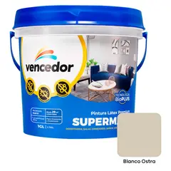 SUPERMATE - Pintura Super Antibacterial Blnaco Ostra 1GL
