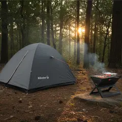 undefined - Parrilla a Carbón Plegable 45x30cm + Carpa Para 2 Personas Modelo Iglú Color Gris