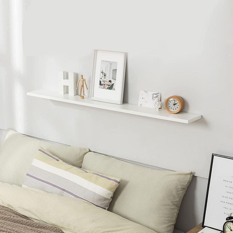 Repisa Flotante de Melamina 120x25x3.8cm Blanco