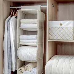 JUST HOME COLLECTION - Organizador de tela para closet 4 niveles