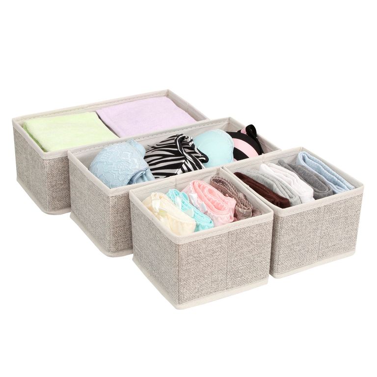 Set 4 Cajas Organizadoras de Tela