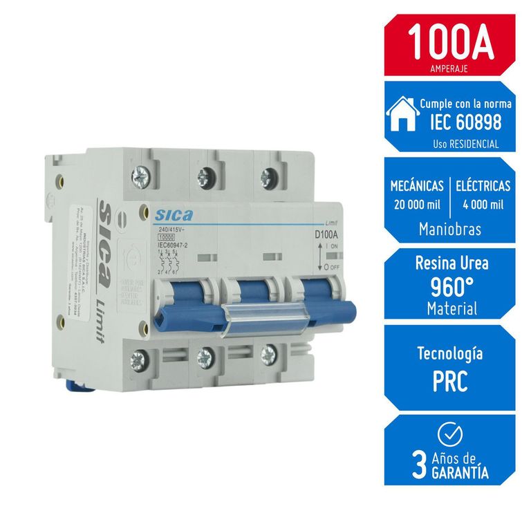 Interruptor Termomagnético 3x100A