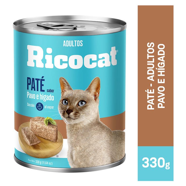 Ricocat Alimento Húmedo para Gato Adulto Sabor Pavo y Hígado 330 gr