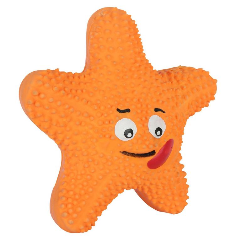 Juguete para Perros Estrella de Mar Plástico Color Naranja