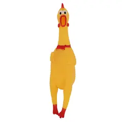 ACCECAN - Juguete para Perros Pollo Mediano PVC Amarillo 7x6x39cm