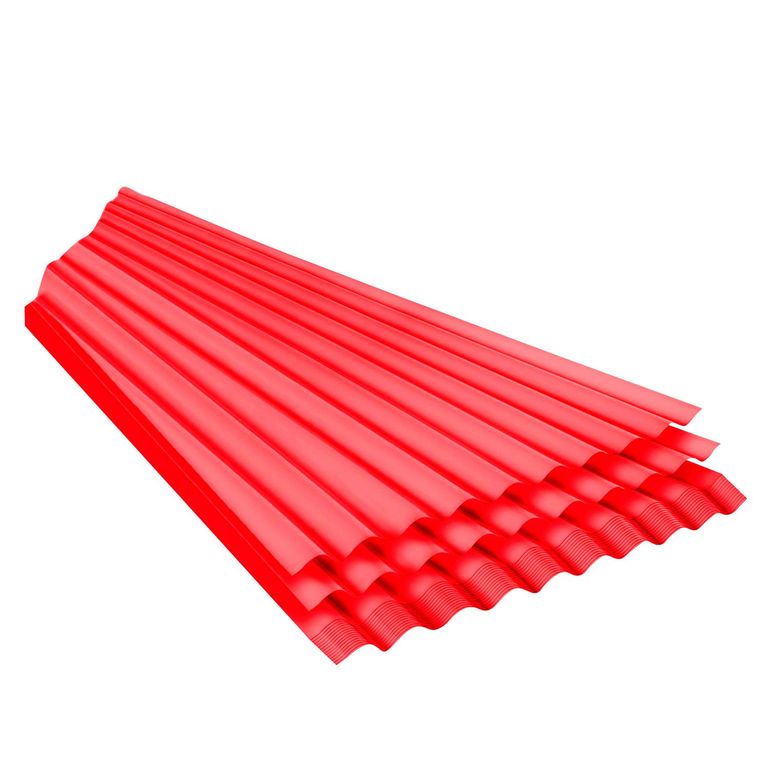 Techo de Polipropileno O100 1.1X3.00mx0.9mm Ecotecho Rojo