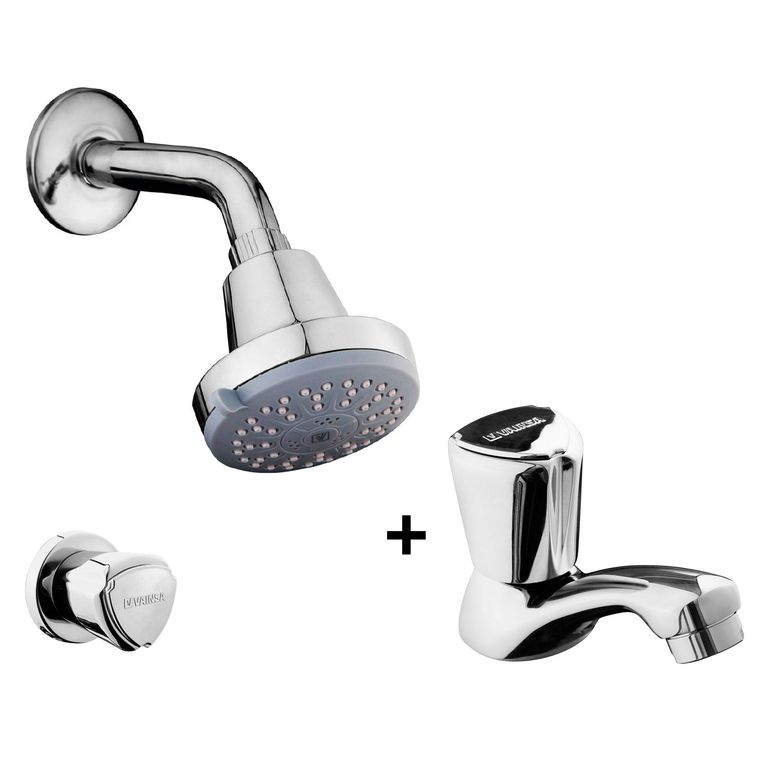 Combo Llave de lavatorio + Llave de ducha