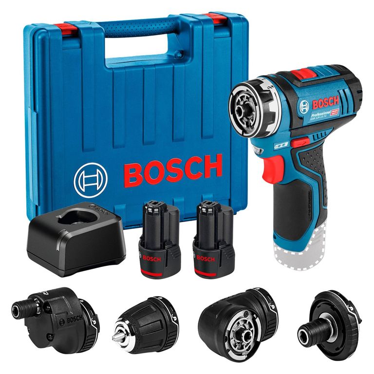 Taladro Atornillador Inalámbrico Bosch 3/8" 12V + Maleta + Cargador