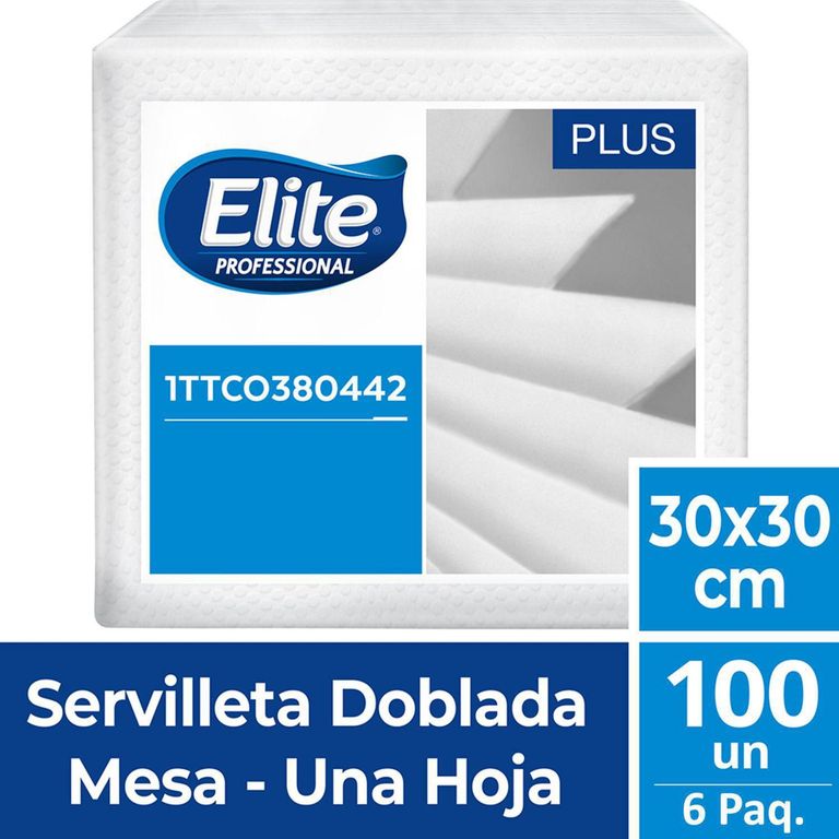Set de 100 servilletas doblada en 4 Plus