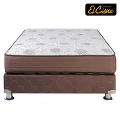 EL CISNE - Cama Americana Force 1 Plaza + Colchón + Almohada