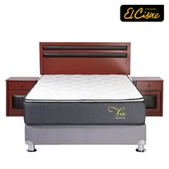 EL CISNE - Dormitorio Daguvas 2 Plazas + Colchón + 2 Almohadas