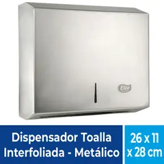 ELITE PROFESSIONAL - Dispensador Papel Interfoliado Inoxidable Elite