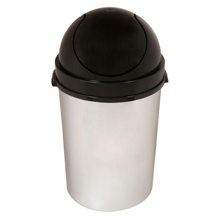 Papelera de Plástico Reyplast Plateado 54.4L