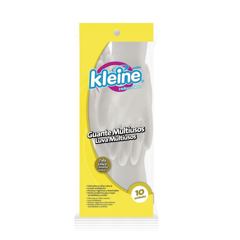 Guantes de Látex Multiuso x10 Unidades Talla Única - Blanco