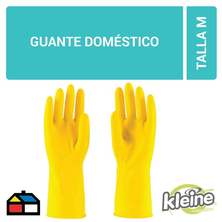 Guantes de Látex Multiuso Talla M - Amarillo