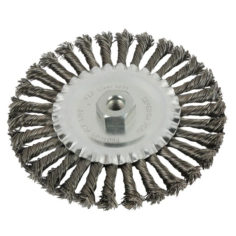 Cepillo Circular De Alambre Trenzado 7"