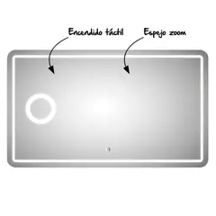 SENSI DACQUA - Espejo LED de Baño Rectangular Milano 120x70cm