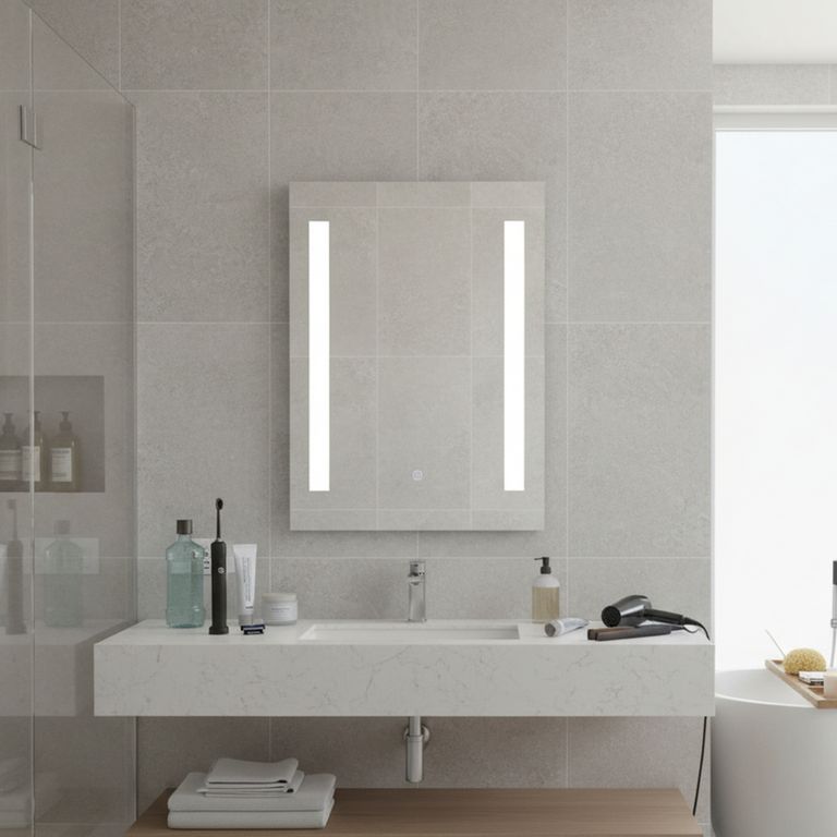 Espejo LED de Baño Rectangular Desempañante París 50x70cm