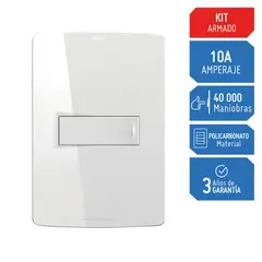 SILIGHT - Conmutador Simple Blanco