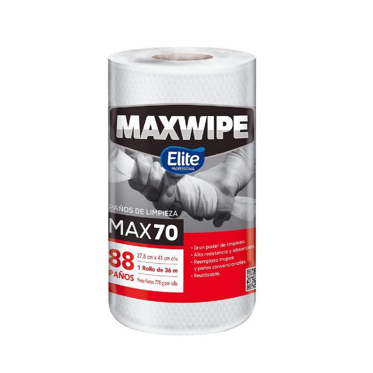 Paños de Limpieza MAX70 88 Paños MAXWIPE