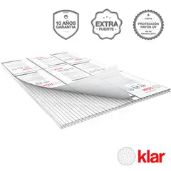KLAR - Techo Policarbonato Alv Transparente 1.05x5.8mx6mm
