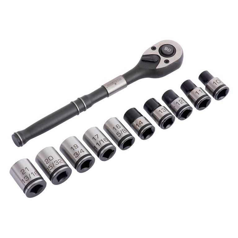 Set 11 Dados Ubermann 1/2" Milimetros/Pulgadas