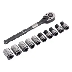 UBERMANN - Set 11 Dados Ubermann 1/2" Milimetros/Pulgadas