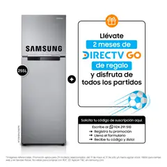 SAMSUNG - Refrigeradora Samsung 255L Top Freezer 2 Puertas RT25FARADS8